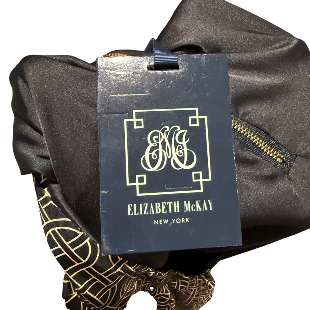 Elizabeth McKay Hong Kong Silk Maxi Skirt Black Gold Metro Print Women’s size 4 - Picture 8 of 12